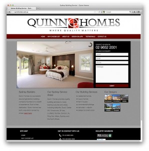 quinnhomes sydney website design